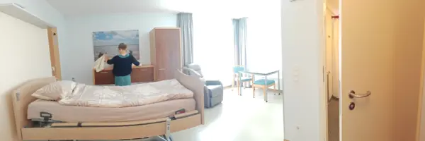 Blick in ein Gästezimmer